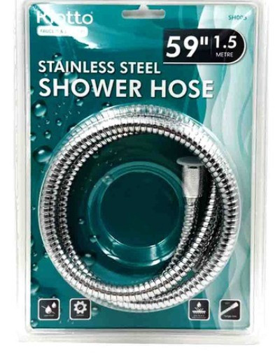 SHOWER HOSE KIOTTO STAINLESS STEEL 59" X 1/2" FLEXABLE  SH005