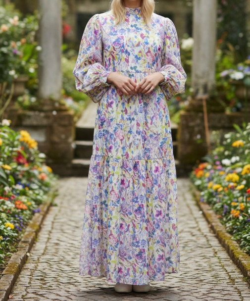 Dress Floral Lined Pink / Purple