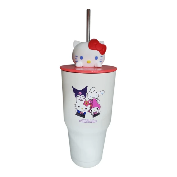 TRAVEL CUP CHARACTER TUMBLER WITH STRAW 30OZ KTSB-1017-D52