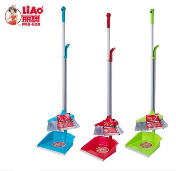 DUST PAN & BROOM LONG HANDLE LIAO C130020