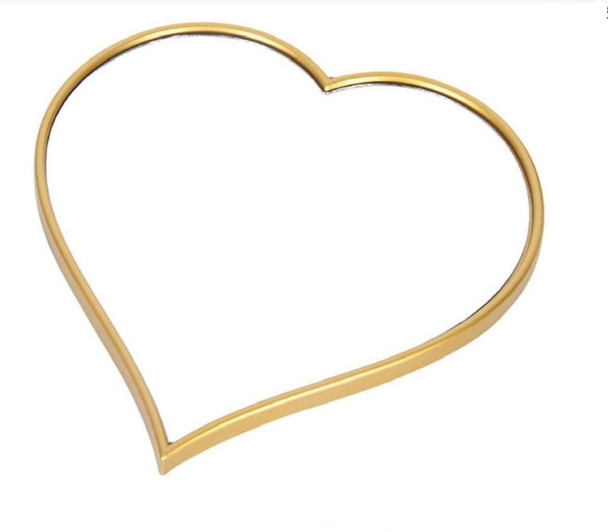 MIRROR HEART SHAPE GOLD FRAME 40X40CM LUCKY HOME B20135