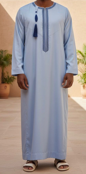 Gown Thobe Men Tassle Assorted Colors Size 50 - 60