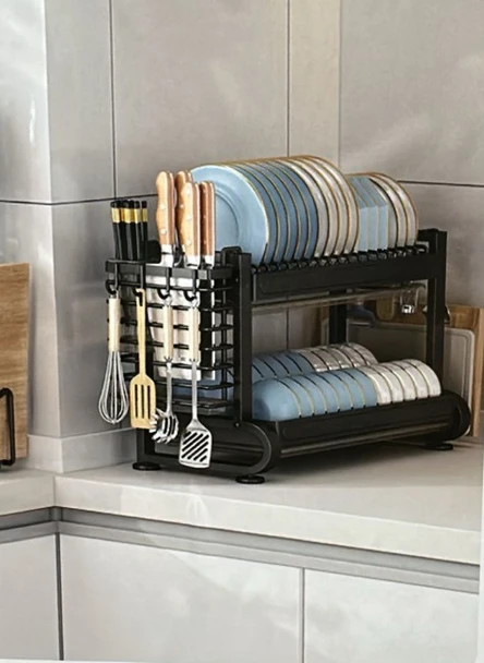 DISH RACK 2 TIER LUCKY HOME P03-009H