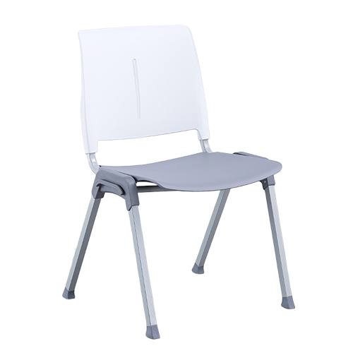 CHAIR WAITING TRAINING SCHOOL STACKABLE WHITE BACKREST GREY SEAT MUTBERG HQF-CTC666