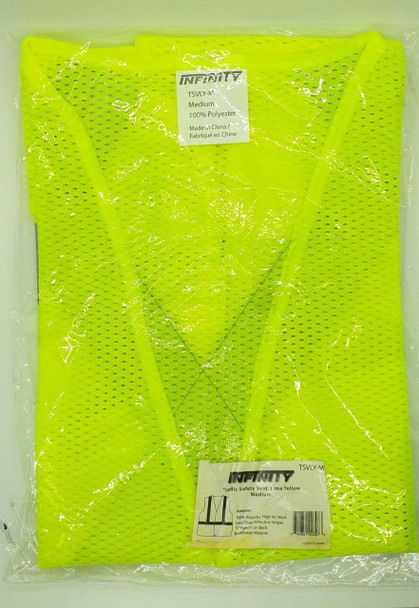 SAFETY VEST INFINITY LIME YELLOW MED #TSVLY-M