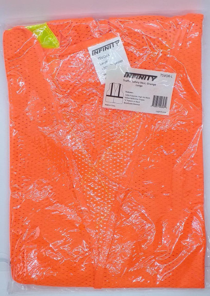 SAFETY VEST INFINITY ORANGE LG #TSVOR-L
