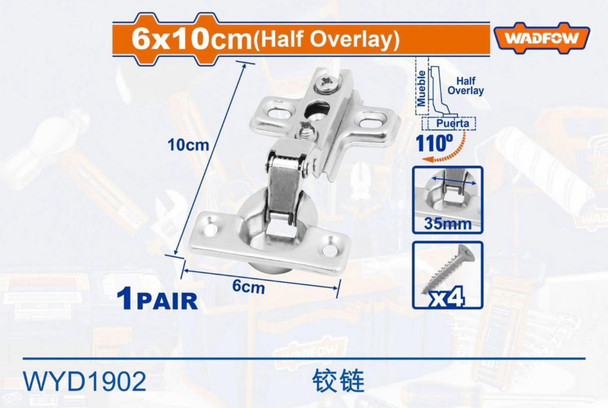 HINGES CONCEALED WADFOW WYD1902 6X10CM
