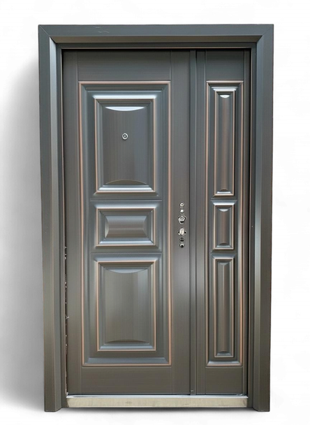 DOOR METAL WITH SIDE PANEL BROWN FDM-5823-Y52 205X118X9CM