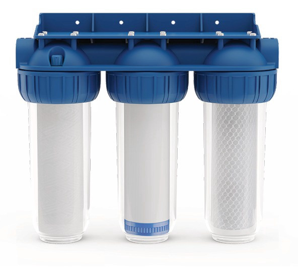 WATER FILTER HOUSING TRIPLE CLEAR HEAVY WITH FILTER BISMAN BMWF004