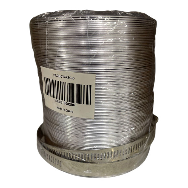 DUCT VENT 4" GLDUCT4X8C-D 8' VENT KIT