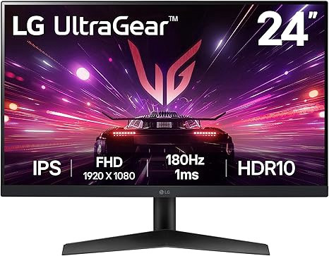 COMPUTER MONITOR LG  24" 24GS60F-B ULTRAGEAR FHD IPS 180Hz 1MS HDR10 HDMI GAMING