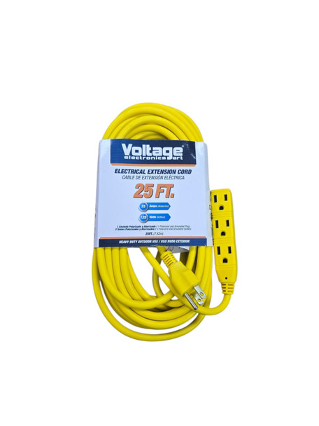 EXTENSION CORD 25' H/DUTY VOLTAGE 3 OUTLET V-25FT-AXD