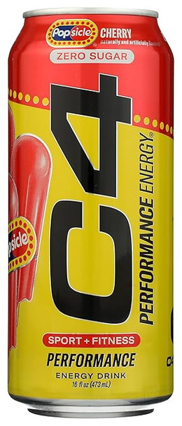 C4 PERFORMANCE ENERGY DRINK CHERRY POPSICLEZERO SUGAR 18 FL OZ 473ML