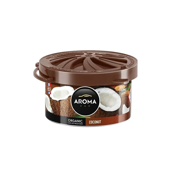 CAR AIR FRESHENER AROMA ORGANIC 40G COCONUT