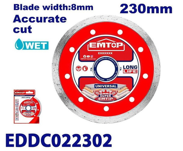 DISC 9" DIAMOND EMTOP EDDC022302 230MM