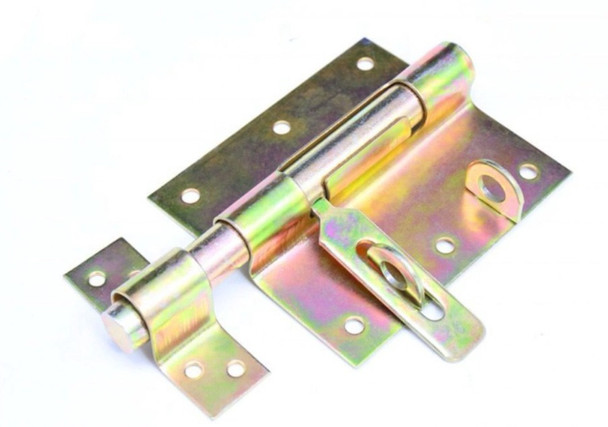TOWER BOLT 90MM PADLOCK TYPE BROAD BRASS