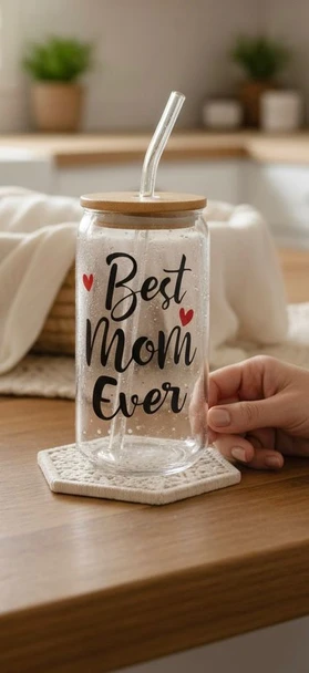 Mother's Day Tumbler Glass 16oz