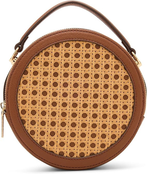 Bag Anne Klein Caning Circular Crossbody Chestnut