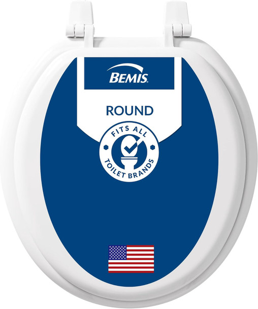 TOILET SEAT BEMIS ROUND WOOD WHITE 400TTA