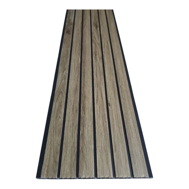 CEILING PVC 19' X 8" #KB01 BROWN WITH GROOVE HEAVY QUALITY