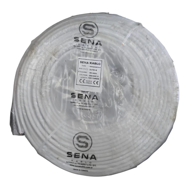 CABLE 10MM 3C FLAT WITH EARTH TURKEY YARD