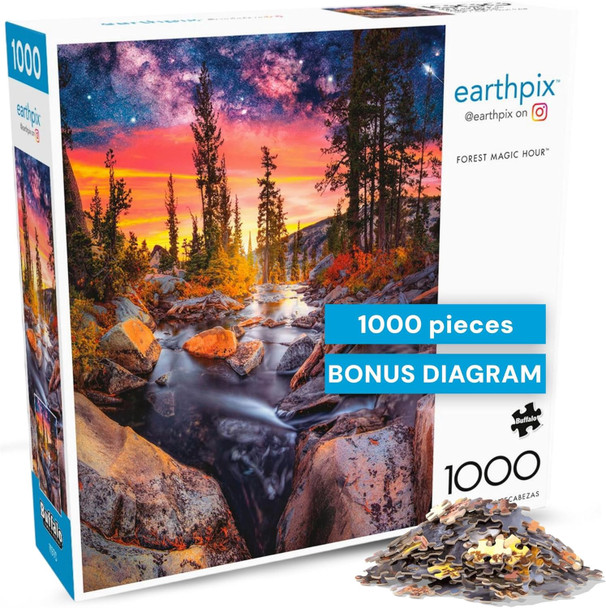 Puzzle Jigsaw Buffalo Games Forest Magic Hour Earthpix  Jigsaw 1000pcs