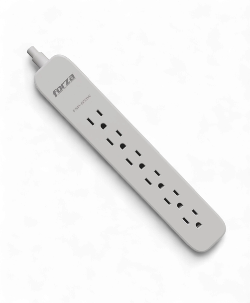 POWER STRIP SURGE PROTECTOR FORZA FSP-651W 1625W 110V/220V 6 OUTLETS