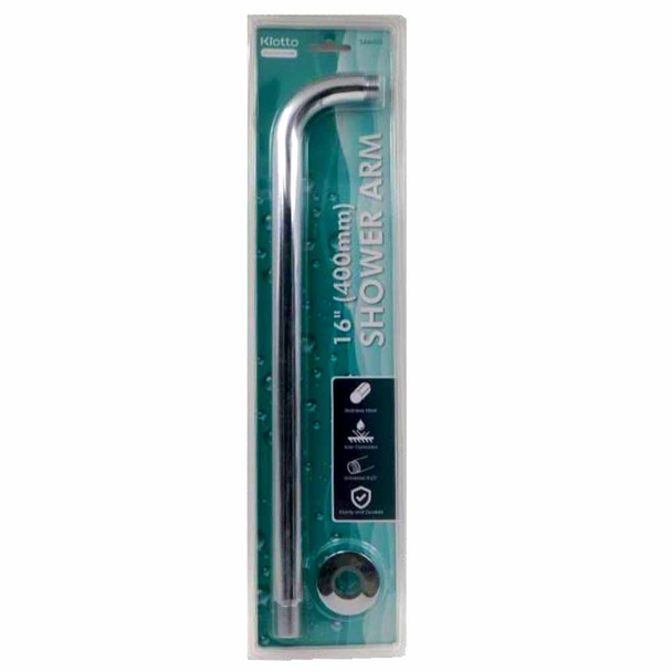 SHOWER ARM W/FLANGE 16" KIOTTO CHROME SA0400