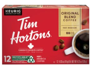 Coffee k-Cup Pods Keurig  Tim Hortons Original Blend 12pack