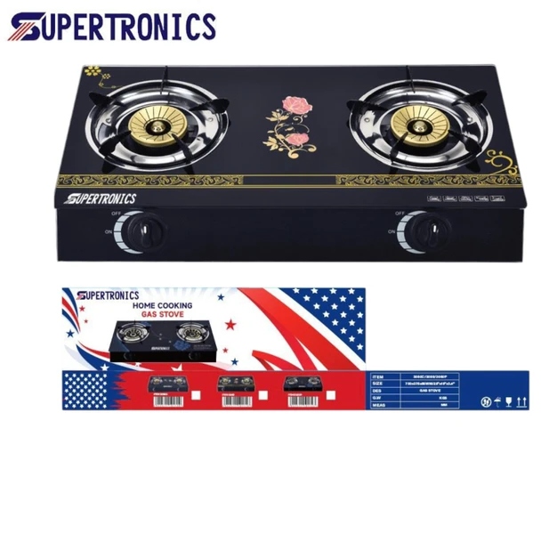STOVE 2 BURNER SUPERTRONICS 3085 GLASS TOP TABLE MODEL