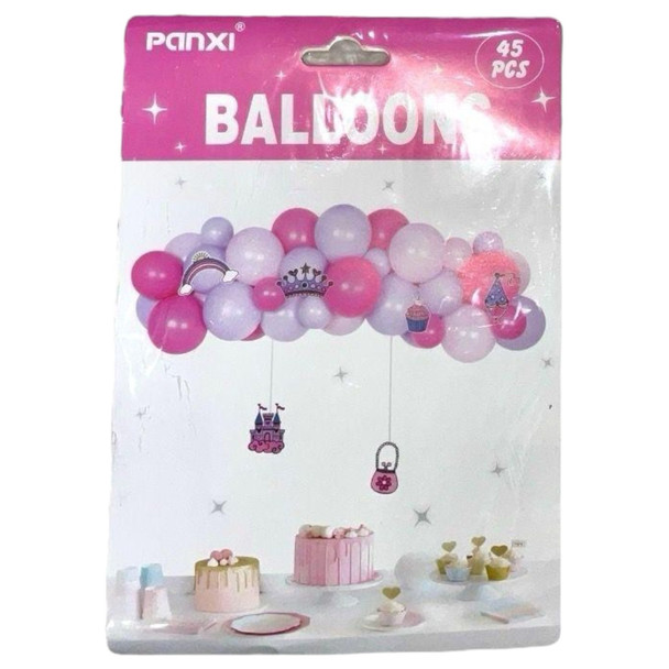 PARTY BALLOONS 45PCS PACK HAPPY BIRTHDAY QQTZ-3528/Y46