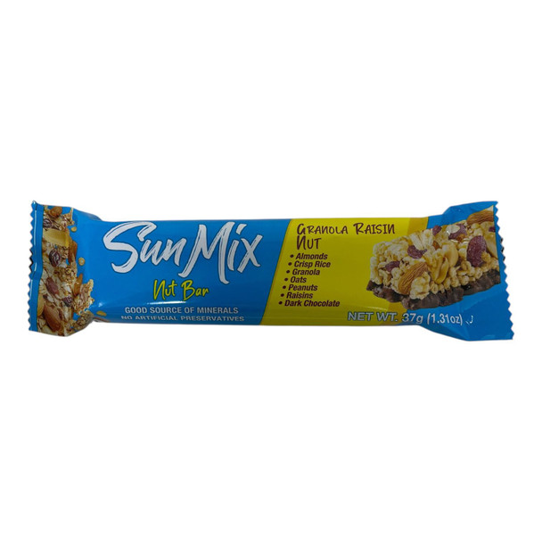 SUN MIX NUT BAR GRANOLA RAISIN BAR 37G
