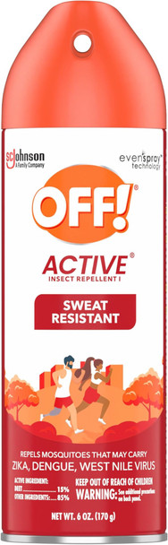 OFF ACTIVE INSECT REPELLENT SWEAT RESISTANT 6oz