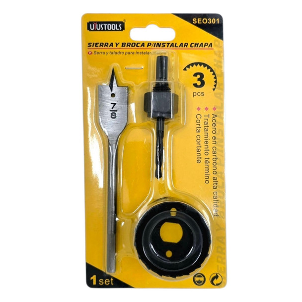 HOLE SAW SET 3PCS USTOOLS SEO301