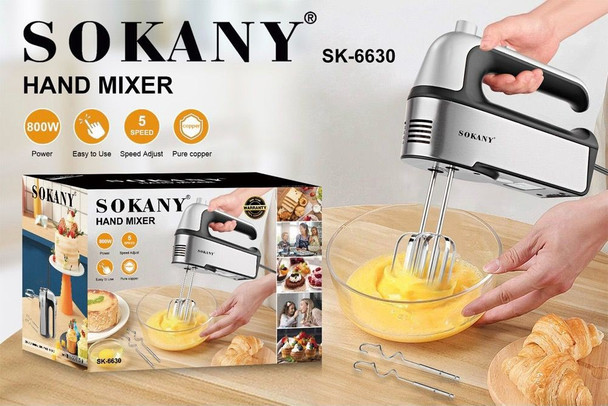CAKE MIXER (HAND) SOKANY SK-6630 110V