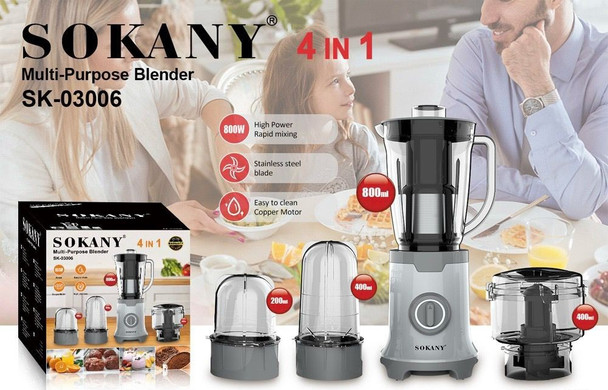 BLENDER SOKANY SK-1726 SK-03006 4IN1 MULTI-PURPOSE