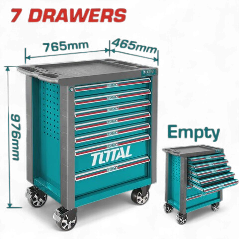 TOOL CABINET TOTAL THRC01071 7 DRAWERS WITH WHEEL