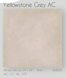 TILE CERAMIC 24X24 (60X60CM) YELLOWSTONE GRAY AC