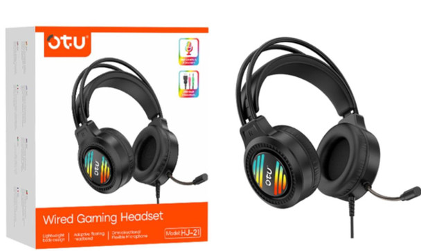 HEADPHONES & MIC OTU HJ-21 WIRED HEADSET STEREO GAMING
