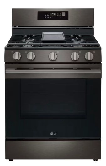 STOVE 5 BURNER LG 30" LRGN6323Z WITH AIR FRYER SMART WIFI TRUE CONVECTION EASY CLEAN WITH PLATE-GRIDDLE