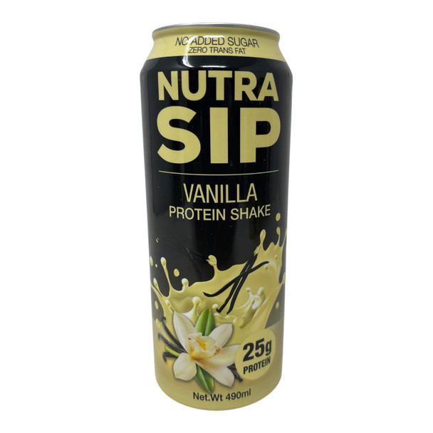 NUTRA SIP VANILLA PROTEIN SHAKE 490ML 25G