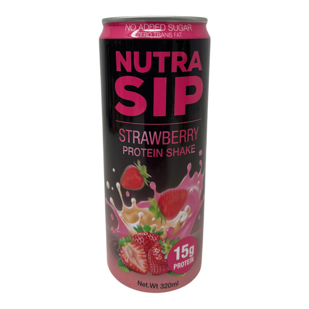 NUTRA SIP STRAWBERRY PROTEIN SHAKE 320ML 15G