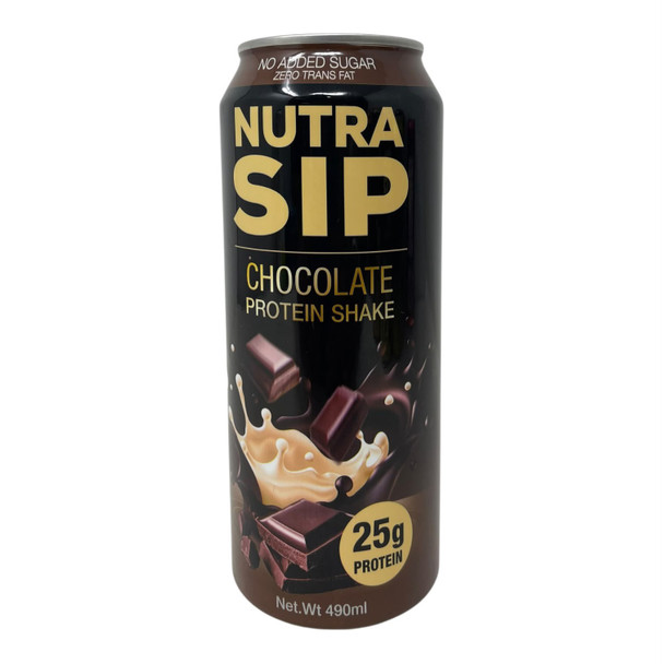 NUTRA SIP CHOCOLATE PROTEIN SHAKE 490ML 25G