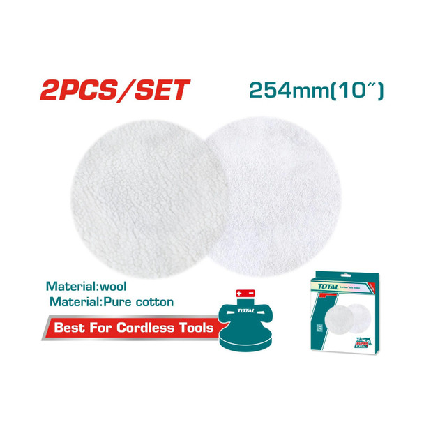 POLISHING PAD TOTAL 2PCS SET 254MM 10" TAC25402