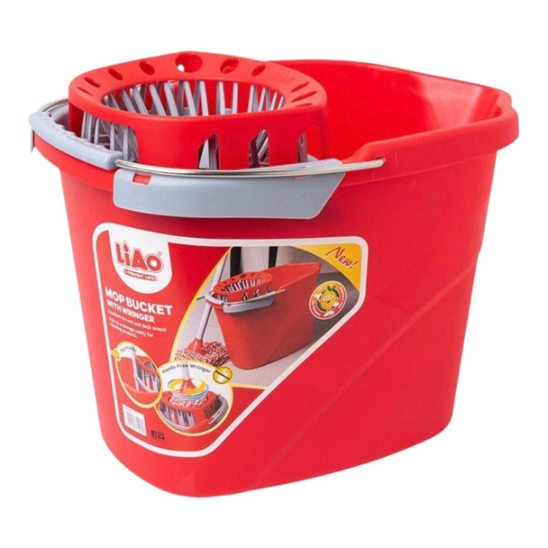 MOP BUCKET PLASTIC WITH WRINGER LIAO LT2412