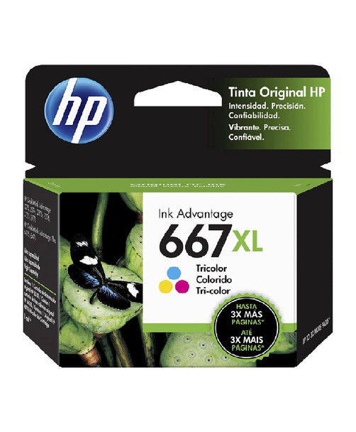 COMPUTER PRINTER INK HP 667XL TRI-COLOR 3YM80AL