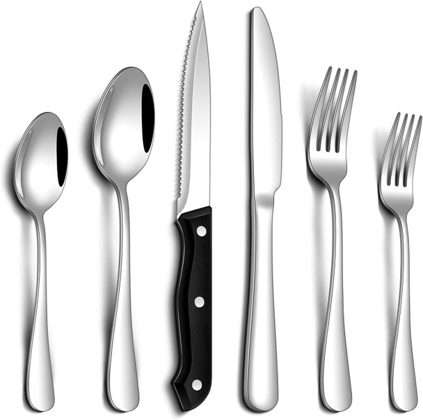 Cutlery Set Stainless Steel 24pcs Flatware