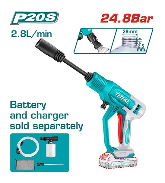 PRESSURE WASHER CORDLESS TOTAL TPWLI2036 20V