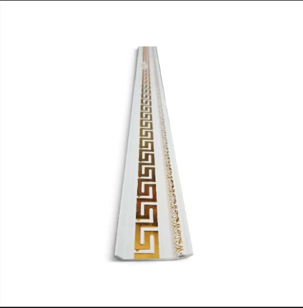 MOULDING CROWN PVC WHITE & GOLD #850B-707