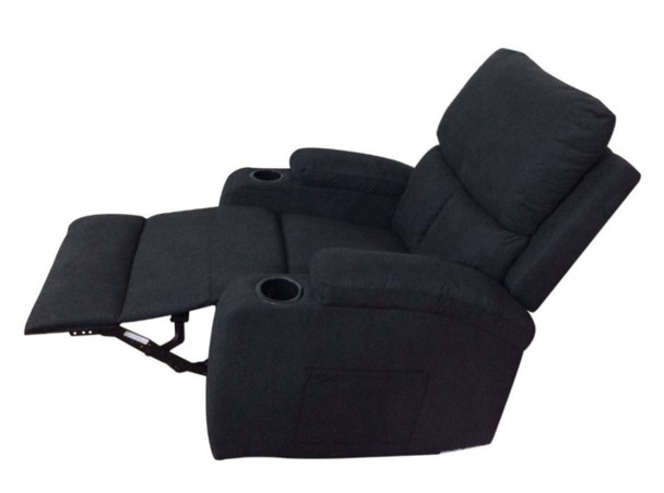 CHAIR RECLINER SOFA HS408-16 BLACK CHALLENGER WITH CUP HOLDER